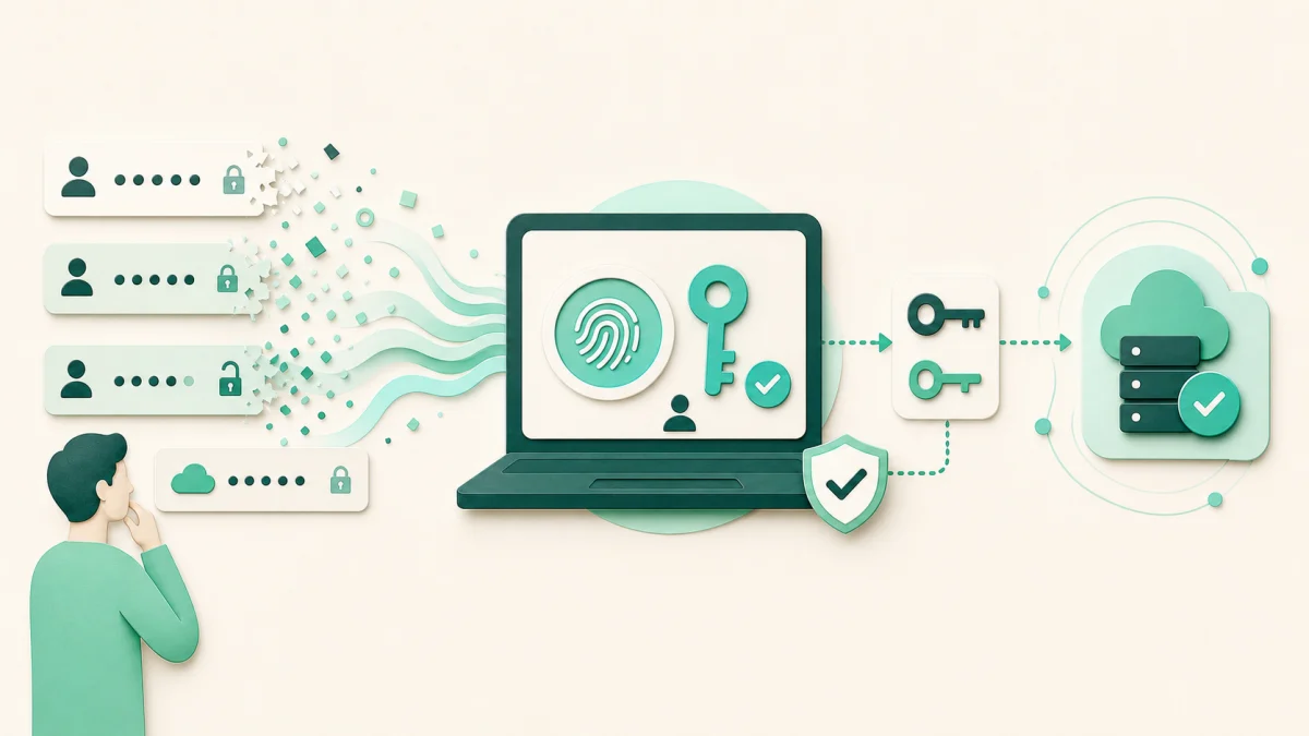 Connexion par passkey validée sur un appareil de confiance
